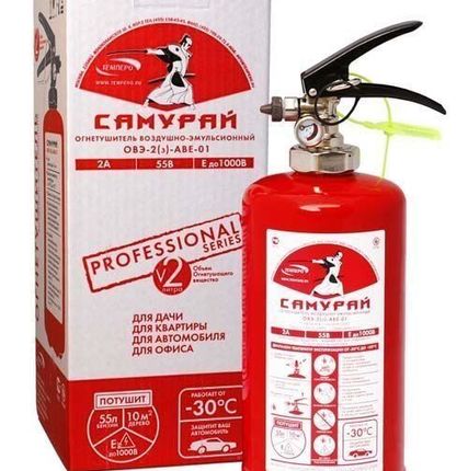 Фото №0 Огнетушитель ОВЭ-2 (Самурай)