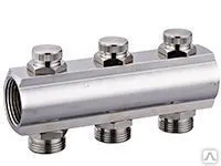 фото Коллектор Lavita с запорными кранами НР 1"х3/4", 4 выхода евроконус