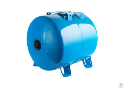 Фото №0 Бак гидропневмобак 100л. синий горизонтальный d 1&quot;, 10 bar STOUT