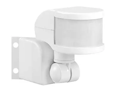 фото Датчик движения инфракрасный угловой 270* 12м 1100W белый IP44 IEK ДД-018В