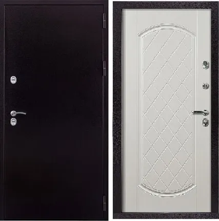 Фото №0 Входная дверь Термо Лайт антик серебро-капучино