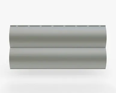 фото Сайдинг Металлический сайдинг «Бревно» Premium, 0.5 мм RAL 7047, Телегрей 4