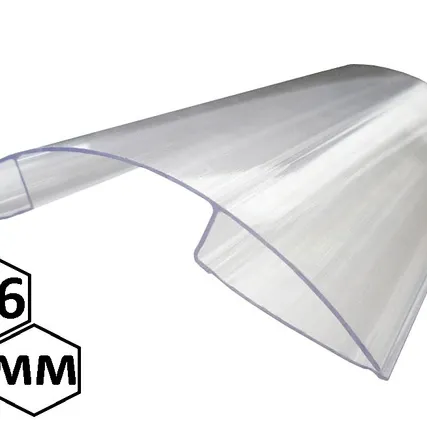 Фото №2 Профиль соединительный коньковой, прозрачный, 4-6 мм
