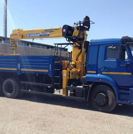 Фото №0 КМУ КАМАЗ 65117-773010-19+SOOSAN SCS736LII верх.упр. + борт сталь 6,8м.