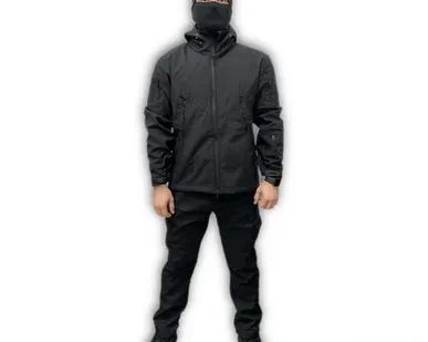 фото Костюм демисезонный Softshell куртка + штаны, расцветки черный