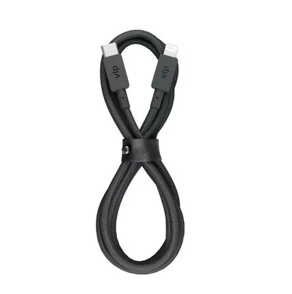 Фото №0 Дата-кабель "vlp" Nylon Cable USB С - Lightning MFI, 1.2м, черный