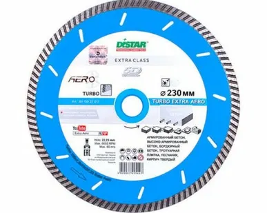 фото Диск алмазный Distar по бетону Turbo 232x2,5x12,22,23 Extra Мах