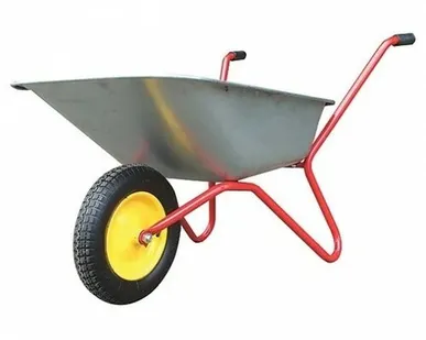 фото Тачка садово-строительная, усиленная, грузоподъемность 220 кг, объем 110 л