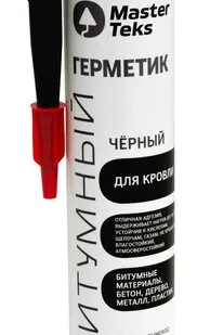 фото Герметик битумный для кровли Profimaster, черный, 260мл, Masterteks