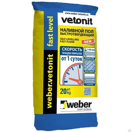 Фото №0 Пол наливной Weber-Vetonit fast level