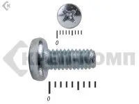 фото Винт полуцилиндрическая головка,цинк DIN7985 4х 8 Средняя фасовка (1000шт)