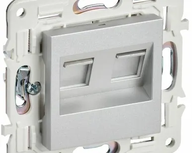 фото SKANDY Розетка компьютерная двойная RJ45 кат.5E SK-K03S серебряный IEK