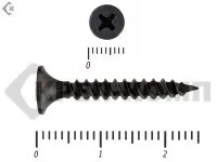 Фото №0 Саморез черный универсал 3,5х25 Средняя фасовка (1000шт)