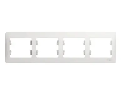 фото Рамка 4-м Glossa горизонт. бел. SchE GSL000104