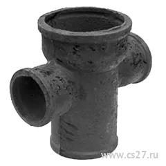 фото Крестовина чугунная прямая 100 х 50