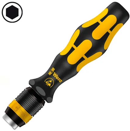 Фото №0 Ручной держатель ESD 1/4" для насадок, немагнитная версия WERA 813 R 051273