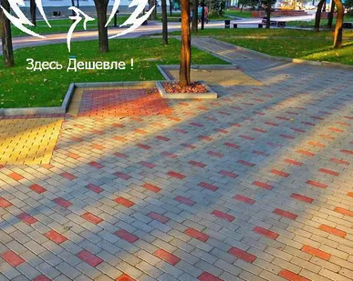фото Плитка тротуарная Брусчатка 10х20 30 мм (Серый)