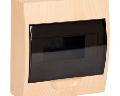 фото Щит ЩРН-П-8 IP41 светлое дерево PROxima EKF pb40-n-8-light