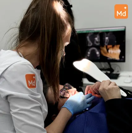 Фото №0 Лечение кариеса c пломбой световой полимеризации