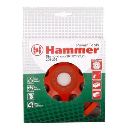 Фото №0 Чашка алм. HAMMER 206 - 206 CUP 2R 125х22,23 двухрядная