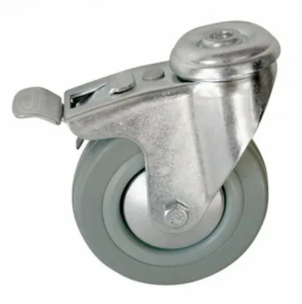 Фото №0 Колесо мебельное TECH-KREP Колесная опора поворотная с тормозомTech-Krep D75 полипропиленовая 148511