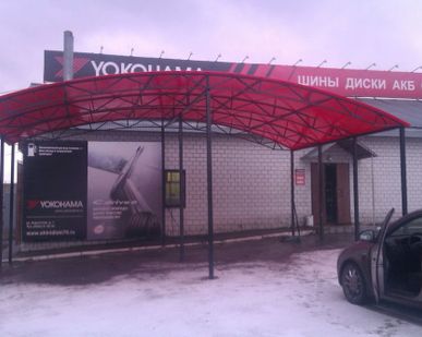 фото Автонавес из сотового поликарбоната