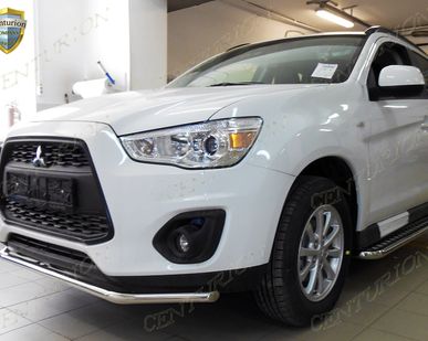 фото Тюнинг авто. Защита переднего бампера на Mitsubishi