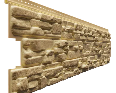 фото Сайдинг Docke ROCKY Арахис Деке LUX под камень