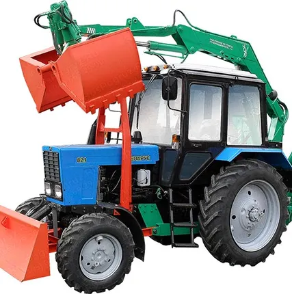 Фото №0 Погрузчик-экскаватор ПЭ-Ф-1БМ (отвал, грейфер)