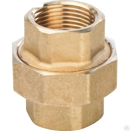 Фото №0 Соединитель латунь американка Ду 15 НР Faro STC 5678, 15 мм