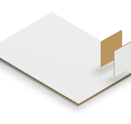 Фото №0 Листовой гофрокартон 1080х1325 мм, Т-23 белый/бурый