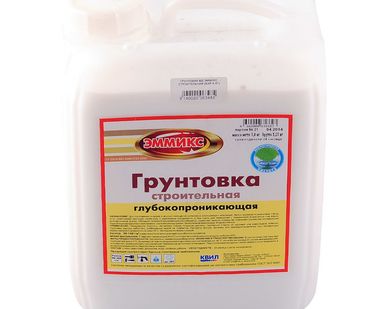 фото Грунтовка ВД Эммикс строительная 10 кг.