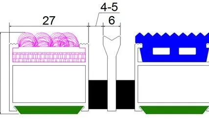 Фото №0 Грязезащитная алюминиевая решетка СТРИТ ПРЕМИУМ 26 резина+ворс+скребок