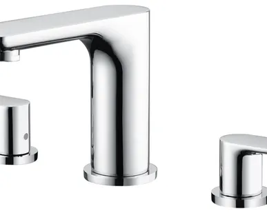 фото Ganzer Смеситель для раковины на 3 отверстия с поворотным изливом Ganzer GZ21015 хром