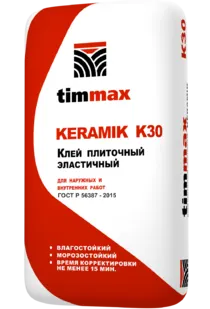 фото Клей для плитки TimMax К30 Keramik эластичный 20 кг 65 шт/пал 519
