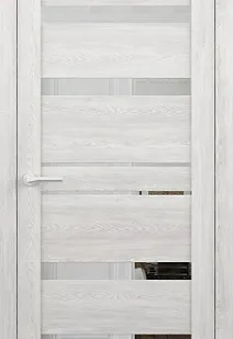 фото Межкомнатные двери ALBERO "Дрезден" Дуб нордик (ДО)Зеркало двухстороннее