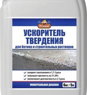 фото Ускоритель твердения "ОПТИЛЮКС" 5л, для бетона и строительных растворов
