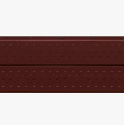 Фото №0 Сайдинг Потолочно-фасадная панель «Софит» перфорированный 0.45 мм RAL 3011, Красно-коричневый