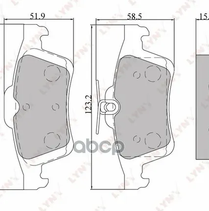 Фото №0 Колодки Тормозные Дисковые | Зад | LYNXauto арт. BD5901