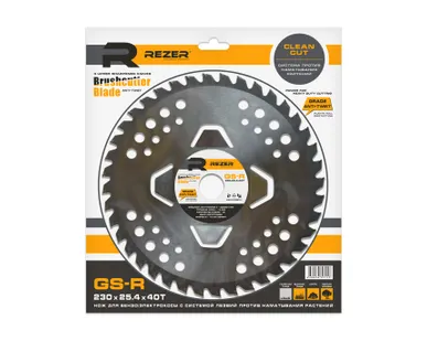 фото Нож для бензо/электро триммера Rezer GS-R 230x25.4x40T