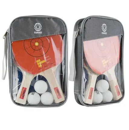 Фото №0 Набор для н/тенниса TORRES Control 10, 2 ракетки, 3 мяча, сетка, стойка.