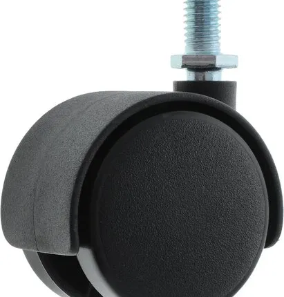 Фото №0 Колесо мебельное TECH-KREP Колесная опора поворотная Tech-KrepD40мм М8, без тормоза, с резьбой, черный нейлон 148468