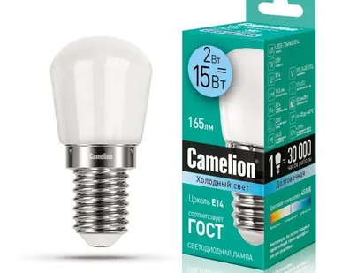 фото Лампа светодиодная LED2-T26/845/E14 2Вт 220В Camelion 13154