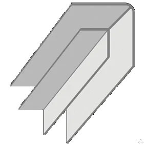 Фото №0 WF Угловая планка 1000 мм, цвет шоколад