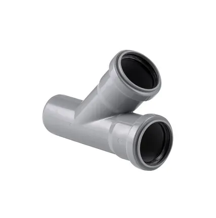 Фото №0 Тройник ВК ПП 50/50х45, серый,РТП