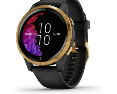 фото Часы Garmin Venu черные с золотистым безелем