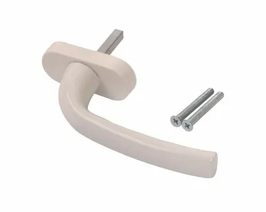 фото Ручка оконная алюминиевая MEGA штифт 37 мм, 2 винта, белый, RAL9016