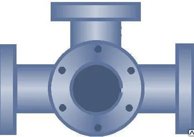 фото Тройник фланцевый с пожарной подставкой ППТФ диаметр прохода 100 мм