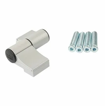 Фото №0 Петля дверная втулочная 2-х секционная, м/о 63 мм, крепление на тепл. профиль, сер. 9006