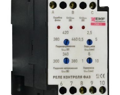 фото Реле контроля фаз РКФ-11 5А 380/460В 3НО EKF